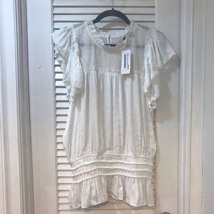 NEW! with tags - white ruffled top